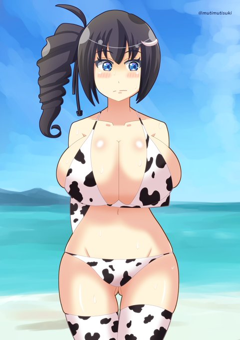 サムネイル表示がおかしかったので投稿し直しました
提督のために牛柄ビキニを着ながらも恥ずかしがる艦これの駆逐古姫を描いてみました
#牛柄ビキニ 