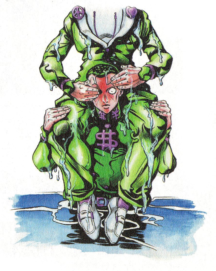 112/ Men Without Ties - Gianni Versace (1994).Diamond is Unbreakable - Illustration pour le Weekly Shonen Jump #40 (1995).