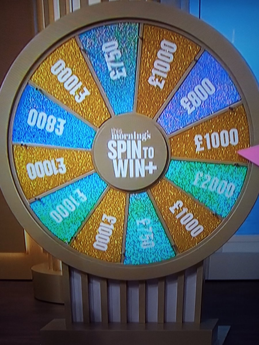 borolad47's tweet photo. This Morning say you can win up to £3000 on the spin of a wheel.... Can you see £3000 on the wheel 🤔 https://t.co/5BktQw93JX