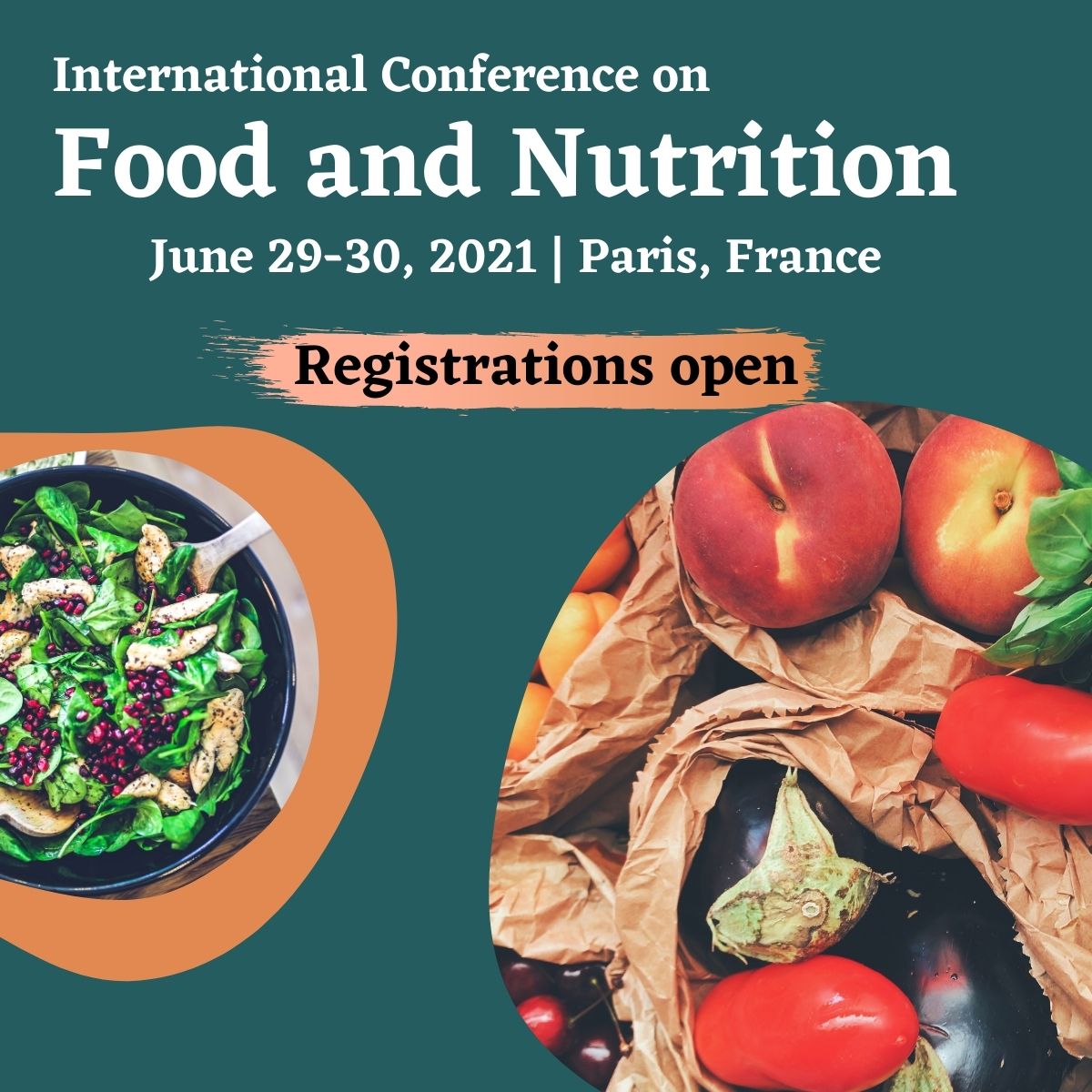 Upgrade your skills at International Conference on Food and Nutrition on June 29-30, 2021 in Paris, France.
Meet our Experts and share your knowledge
Visit for more details: lnkd.in/gNhXiKi
We are open for abstracts and registrations.
Email: nutrition@longdomglobal.com