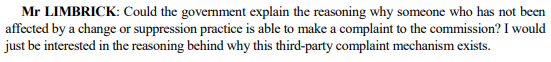 Back to another stupid Limbrick question. See screenshot. I'd like to ask  @_davidlimbrick if someone was breaking into your home and I witnessed it, would you want me to report it or just ignore it because I'm not affected? Seriously. I actually laughed at this question.