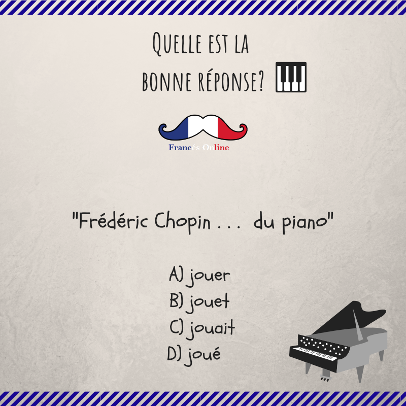 _Frances_Online's tweet photo. 🇫🇷❓Quelle est la bonne réponse ?
-
🇪🇸❓¿Cuál es la respuesta correcta?
-
🇬🇧❓What is the correct answer?
-#Francés #French #франция  #FLE #DELF #Speakfrench #learnfrench #frenchclass #Frenchvocabulary #EasyFrench #DailyFrench #frenchquiz https://t.co/MXtZw5vT1R
