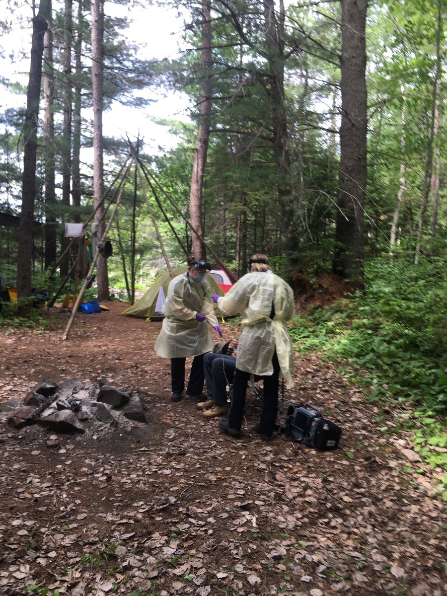 Learning to run remote calls in full PPE. Turns out bugs aren’t at all slowed down by all the garb. 4/