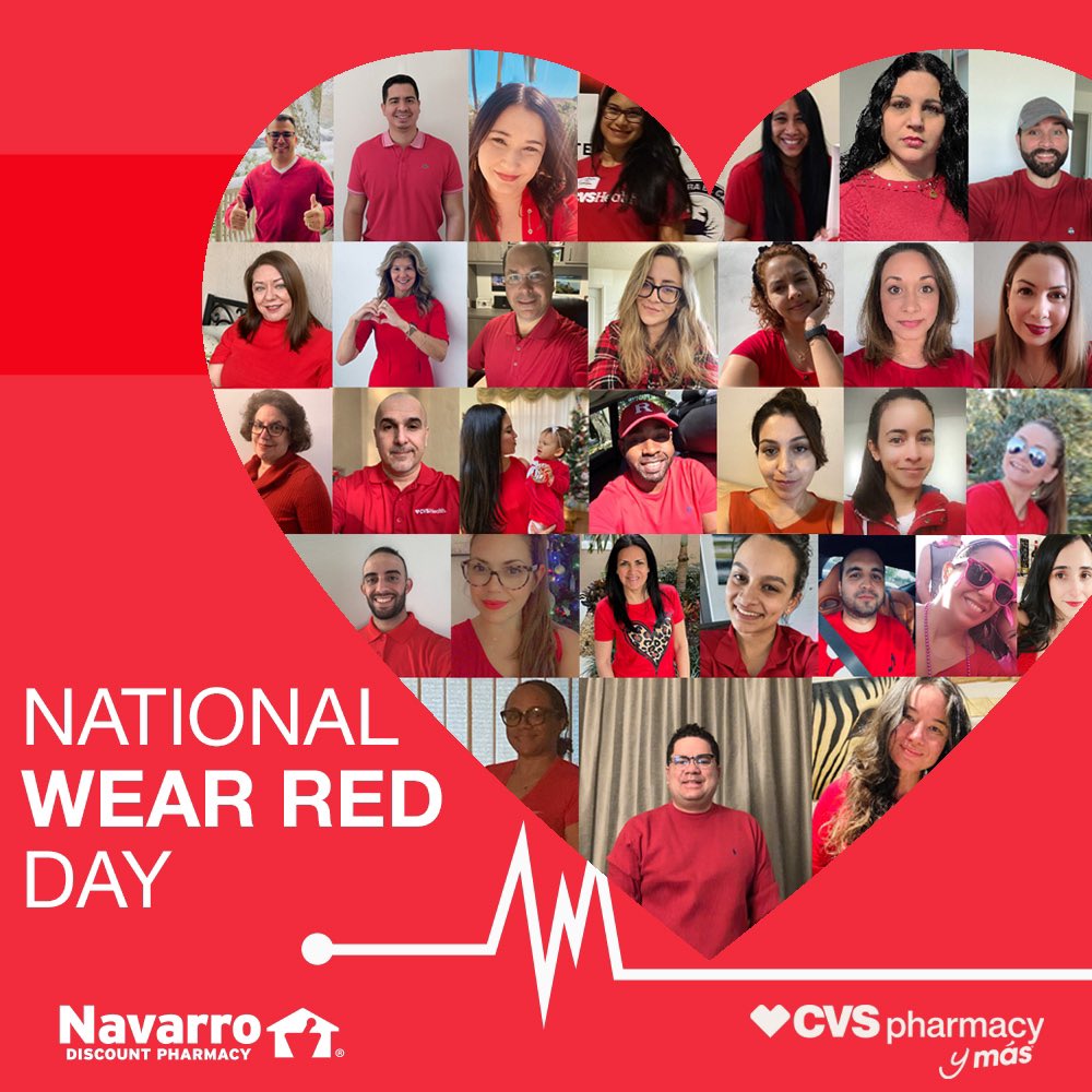 Heart disease is the leading cause of death in the US .Let’s take care of ourselves so we can take care of others.#Div4cares4your❤️#NavarroRX #CVShealth #CVSymasgot❤️#WearRedDay