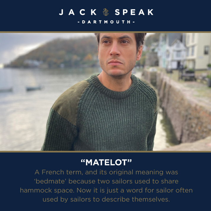 JackSpeakUK's tweet photo. Sailors, matelots, shipmates, seafarer, salty sea dogs. Tuesday JackSpeak for you! Ooh la la! #french #hammock #slanguage #dartmouth #nauticalapparel @Devon_Hour @discoverdart @TheTrafalgarWay @DartmouthBRNC @dolphin_dart https://t.co/ooIFotEyZh