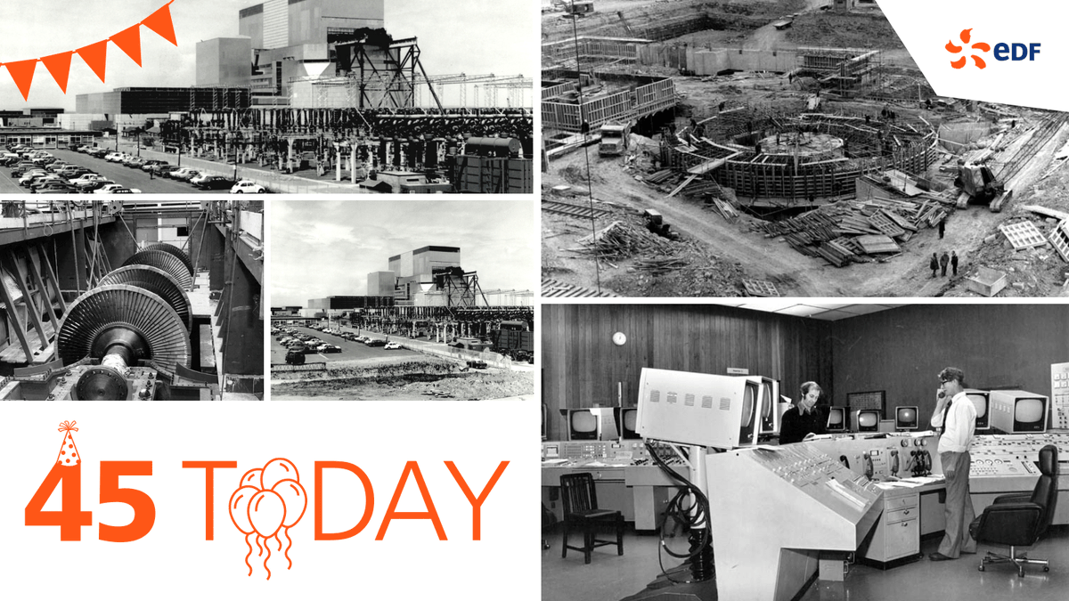 edfenergy's tweet photo. Mamma Mia! Our #HinkleyPointB & #HunterstonB nuclear power stations in Somerset & Ayrshire just turned 4️⃣5️⃣ years old! 🎉🎈
On this day in 1976, Abba were #1 in the charts 🎶since then they've been providing #lowcarbon power for millions of homes 🏡
#45Today #BirthdayPower https://t.co/M2cKfilS7C