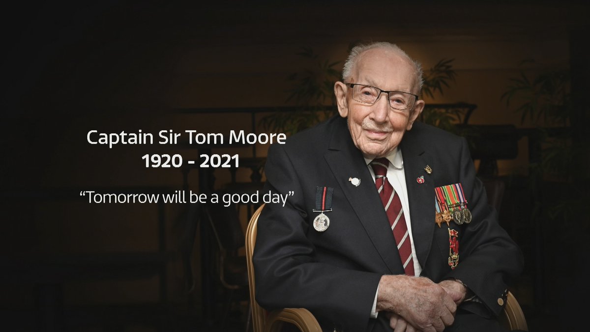 H2 are devastated to hear of Captain Sir Tom Moore's passing who in total raise £33 million for NHS Charities. Thank you for your loyalty and bravery, you will be greatly missed.
Our hearts are with Captain Sir Tom Moore's family in this difficult time. 

captaintom.org