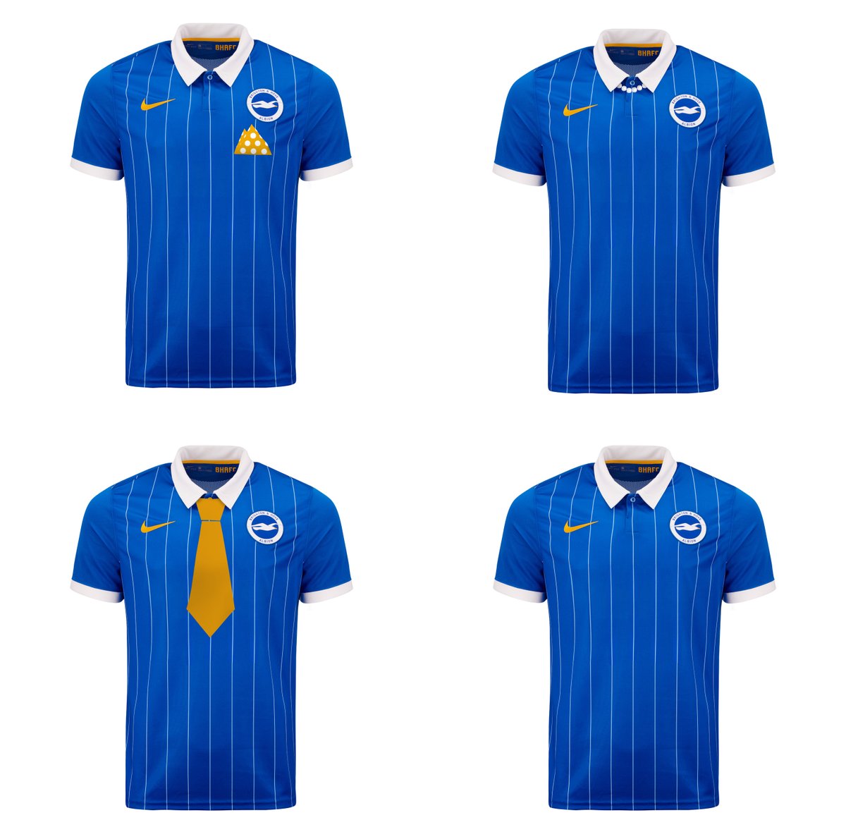The compromise of design: Brighton &amp; Hove Albion FC rejected some of those nice little touches, but at least they approved the pin stripes
