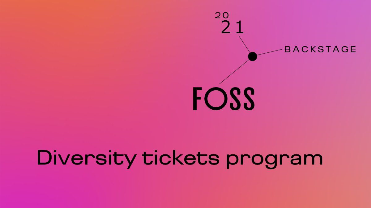 This year we have initiated a diversity tickets program for #FOSSBack so that people from underrepresented groups within the community can attend and engage.

Read more about the program and how you can get your free ticket here: foss-backstage.de/diversity