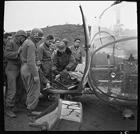 [10 of 12]Colonel Chauncey Dovell, the 8th Army Surgeon, championed the idea. The first rotary wing medical evacuation took place during the Korean War.