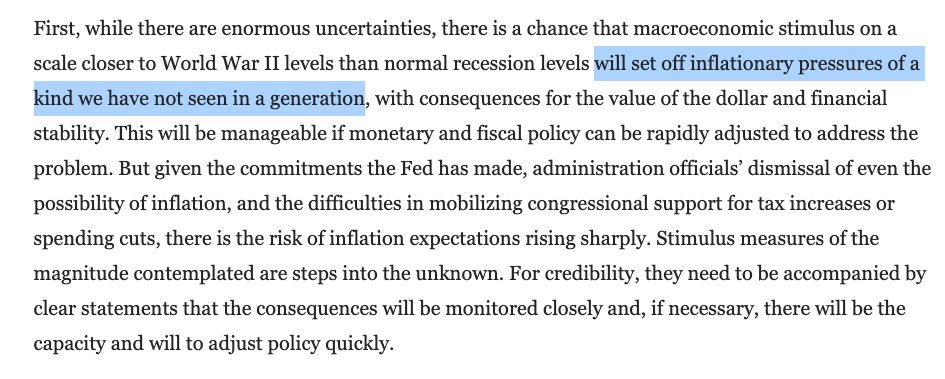 Second, he's concerned about inflation. This is, honestly, laughable. The Fed is worried about too little inflation, not too much. Plus, when we had unemployment at 3.5% Inflation was nowhere to be found (expectations were that it would remain too low).