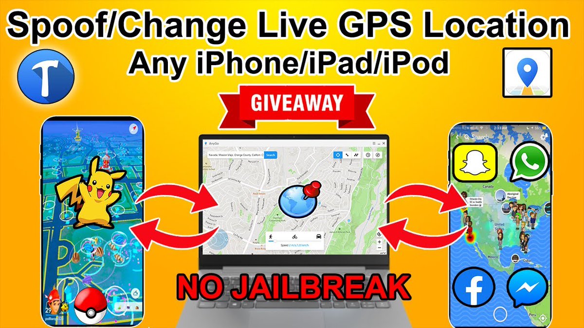 iamjustatechh's tweet image. Spoof/Change Live GPS Location on PokemonGo/Snapchat/WhatsApp on iPhone/iPad Without Jailbreak iOS14
youtu.be/ods9dF9wio4 via @YouTube
#iToolab #iToolabAnyGo #pokemon #PokemonGoRaids #PokemonGOfriends #pokemonGO #gps #spoof #location #locationsharing #snapchat #WhatsApp
