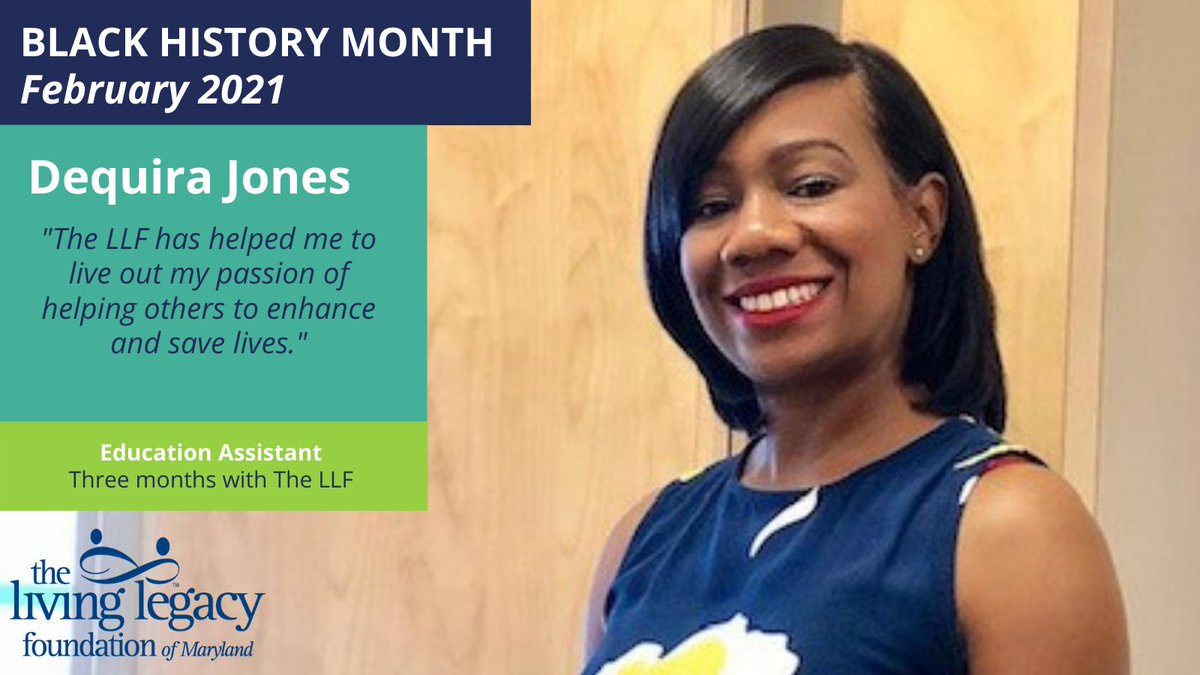 TheLLF's tweet photo. Meet Dequira, #TheLLF Education Assistant! Dequira says, "I am grateful to be part of such a wonderful organization where acts of love and kindness are shown all the time." #BlackHistoryMonth #BlackProfessionals #DonateLife https://t.co/gvWQtJ93Jz