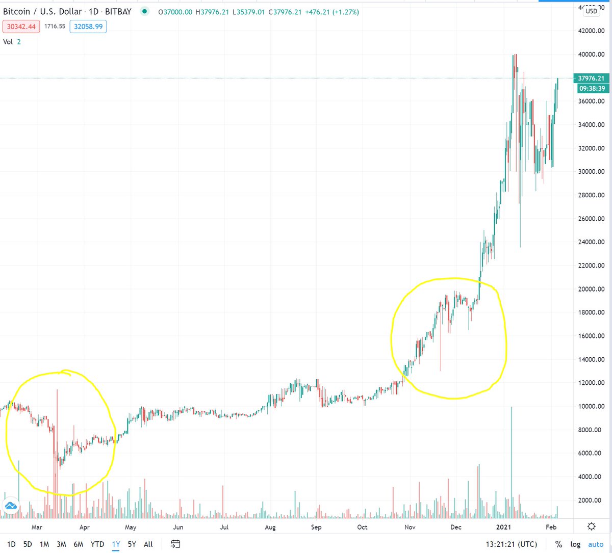 Take a look at this chart. First things first, March looks like a literal blip already. But there's another one most of you have already forgotten about... the Thanksgiving Slaughter.