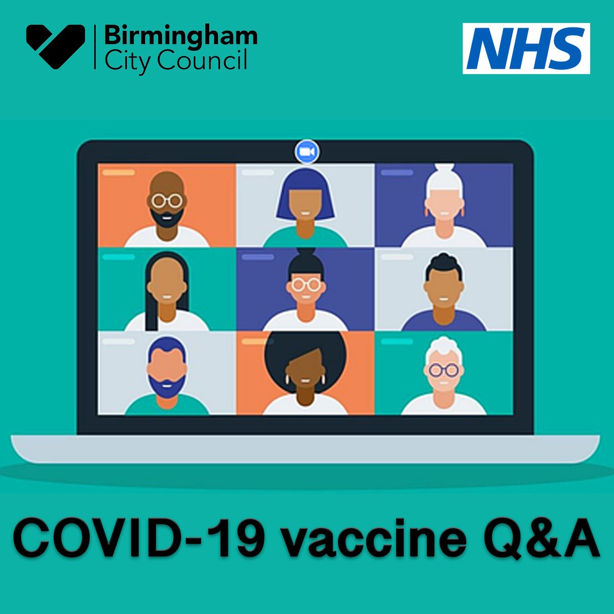 NHSBSol's tweet photo. If you live in south Birmingham would like to know more about the COVID-19 vaccine, you can join us for an online meeting on 9 Feb 6-7.30pm to get the information you need from trusted staff in your local NHS and Council.

Visit: https://t.co/duXFD1EVz2 https://t.co/crEQS58tse