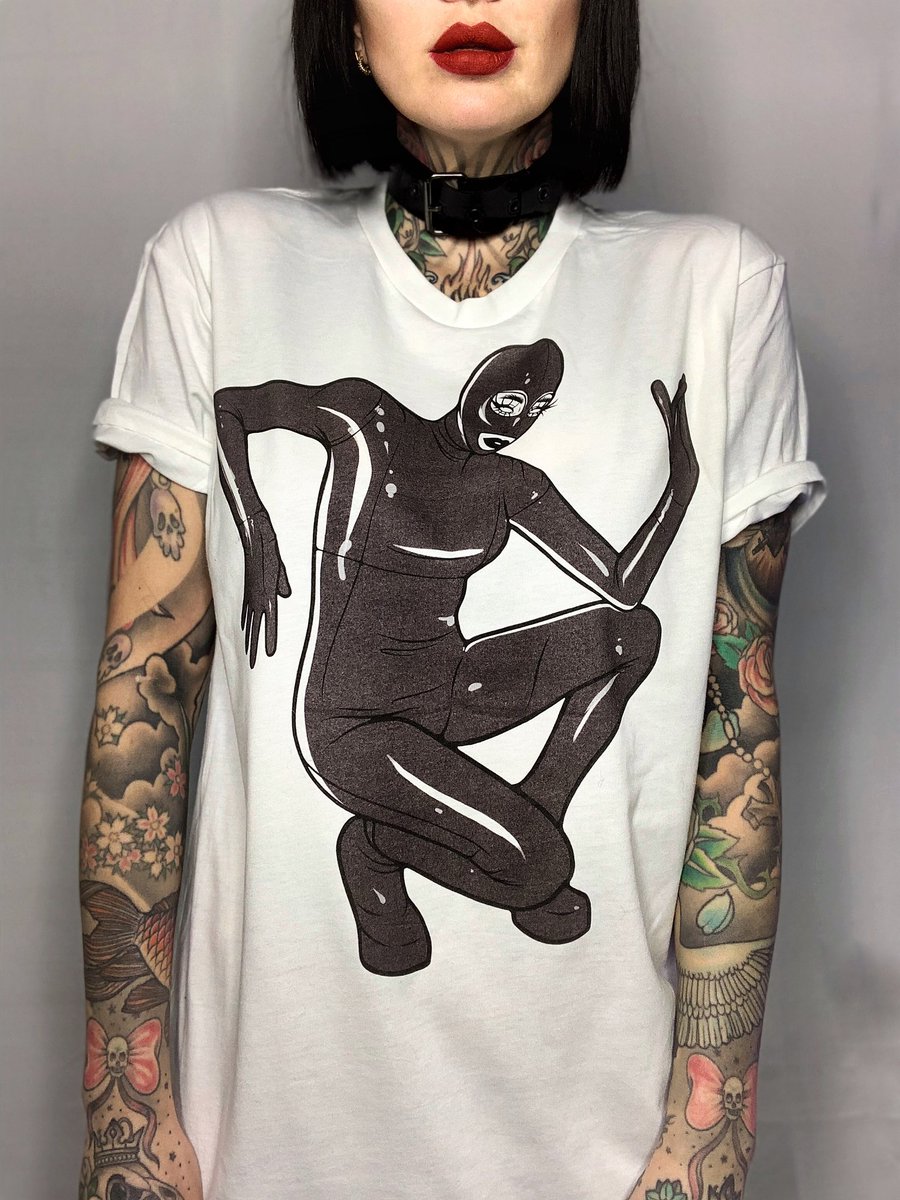 Catsuit lady unisex shirts - hollywoodvillains.com #janedoelatex