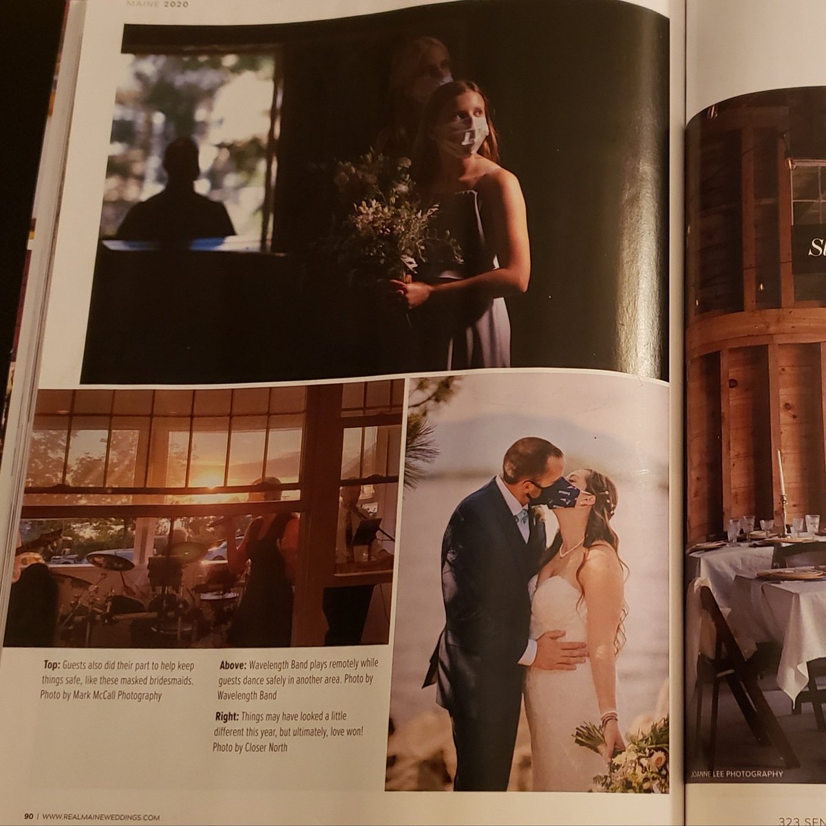 We made it into the latest issue of <a href="/Maine_Weddings/">Real Maine Weddings</a>! It may have looked a little different to play during a pandemic but the music was fun and safe for everyone. 🎶🌅