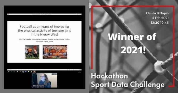SportDataValley's tweet photo. And the winner is..... Group 9: Tammie van Biemen, Daniel Fortin-Guichard, David Mann and Silke de Waelle! #SportDataChallenge https://t.co/AXhpFcwII3
