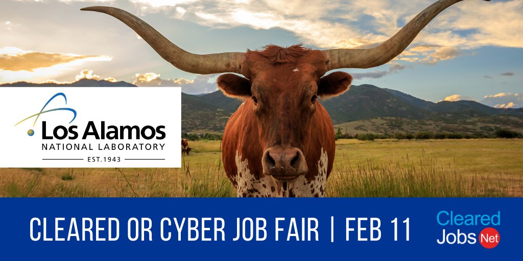 ClearedJobsNet's tweet image. Chat with @LosAlamosNatLab at the February 11 Texas #CyberJobFair #ClearedJobFair clearedjobs.net/job-fair-compa… #DevSecOpsDeveloper #NetworkEngineer