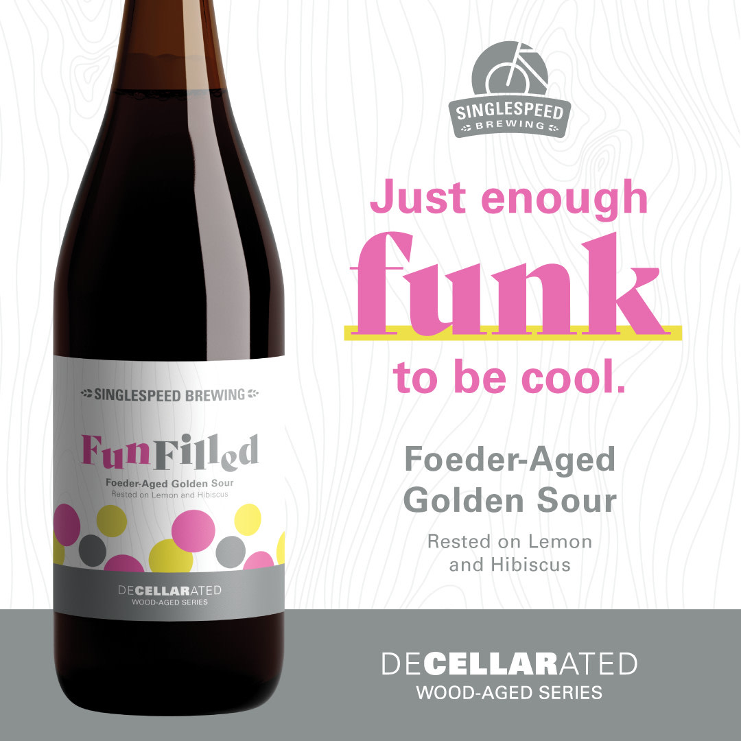 SingleSpeedBeer's tweet photo. FUNFILLED - FOEDER-AGED GOLDEN SOUR (5.25% ABV)
Aged in American White Oak, rested on lemon and hibiscus.
Available through our TapRooms beginning tomorrow (02/06) - INCLUDING OUR SATURDAY MORNING DRIVE THRU! #deCELLARated https://t.co/v41t1nEe4e