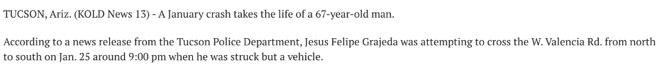 Problem #2: Pretty sure a sentient car didn’t kill Mr. Grajeda. A driver did. (2/7)
