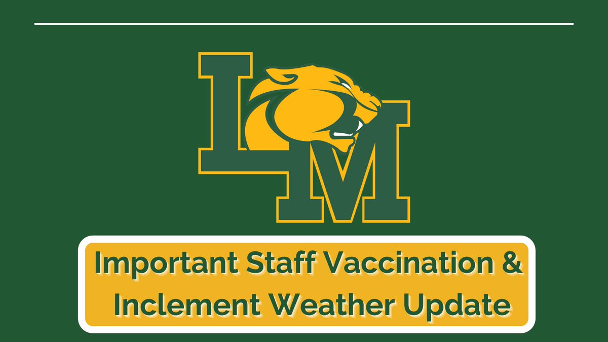 Little Miami Local Schools would like to give LM Families an advanced notice of potential school closures resulting in remote learning days, due to inclement weather and COVID-19 Staff Vaccination. Visit: ow.ly/hgv950DsCVs for more information. #LMPride #LMBetterTogether