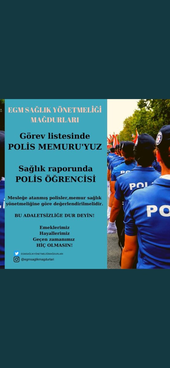 CemileGkaya's tweet photo. #ögrencidegilpolis Hepimiz eşi, kardeşi, akrabası bu durumda olabilirdi, yönetici olmanın bilincinde  olan Devlet Büyüklerimize sesleniyoruz, sizlerinde aileleriniz mağdur olabilirlerdi empati kurmaya davet ediyoruz, polis öğrenci değil memur olarak atanmıştır. @suleymansoylu https://t.co/dzEm0SlWbz