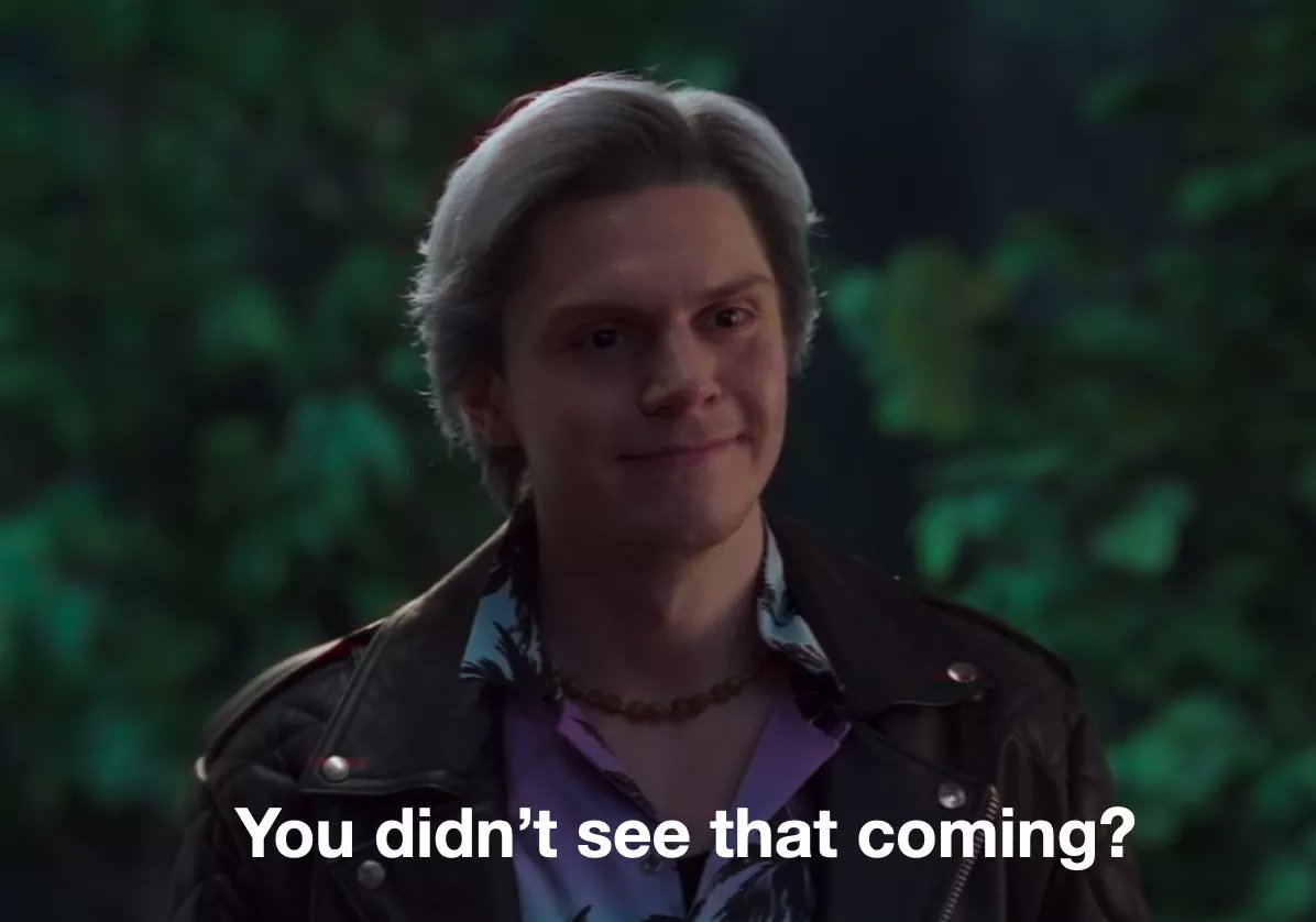 Creo que la línea de Evan Peters debió ser otra. #Quicksilver #WandaVison