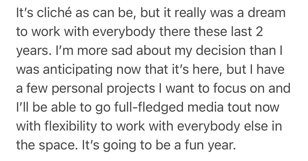 Preston Johnson on Twitter "Sunday is my last day with ESPN. https//t