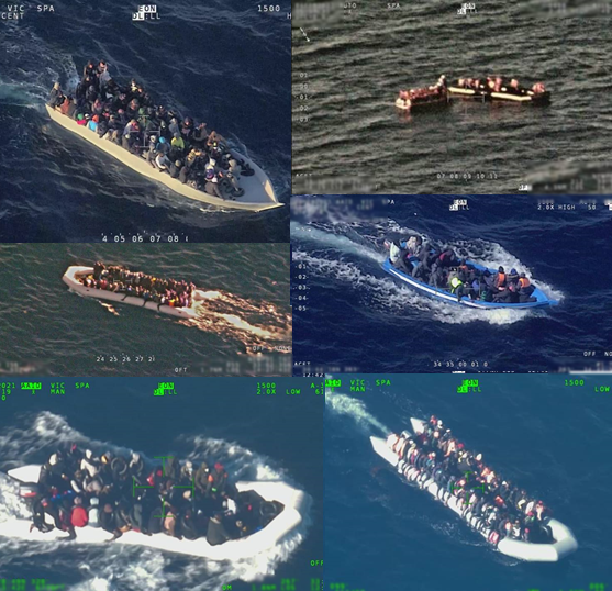 Frontex's tweet photo. Yesterday, #Frontex planes spotted 10 boats with more than 900 people on board in the Central Mediterranean. We alerted the national rescue centres in the area and we’re glad to report that all have been rescued and no lives were lost #EUBorderGuard https://t.co/PadTQfMaTi