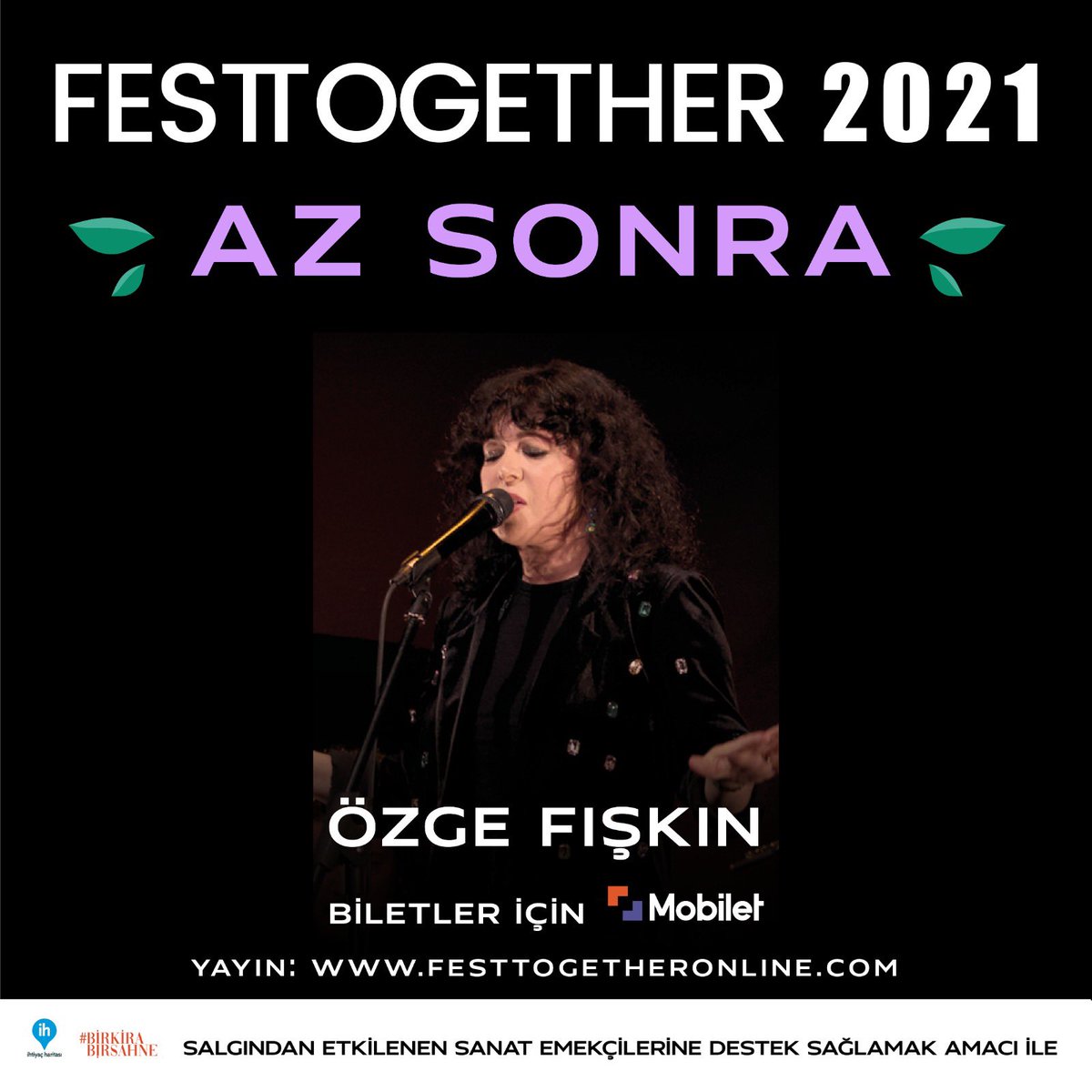InogarArt (@inogarart) on Twitter photo 🎉 Özge Fışkın, kıymetli performansıyla az sonra Festtogether'da 🧡💙
✨ festtogetheronline.com'da yayınlanacak yayının biletini mobilet.com'dan alabilirsiniz.
🌟 Bilet gelirinin tamamı sanat emekçilerine aktarılacaktır.
<a href="/ozgefiskin/">Özge Fışkın</a> #Festtogether #EvdenDestekOl 🎉 Özge Fışkın, kıymetli performansıyla az sonra Festtogether'da 🧡💙
✨ festtogetheronline.com'da yayınlanacak yayının biletini mobilet.com'dan alabilirsiniz.
🌟 Bilet gelirinin tamamı sanat emekçilerine aktarılacaktır.
<a href="/ozgefiskin/">Özge Fışkın</a> #Festtogether #EvdenDestekOl