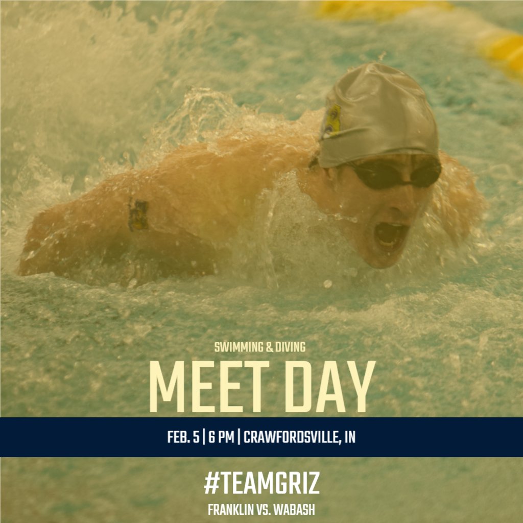 The <a href="/FCGrizSwimming/">FC Swim & Dive</a> men are back in dual action tonight, hitting the road to take on Wabash later tonight. Start time is set for 6 PM &amp; you can follow along live: 
📺: bit.ly/3oQG2aw
📊: bit.ly/3cLdEE8