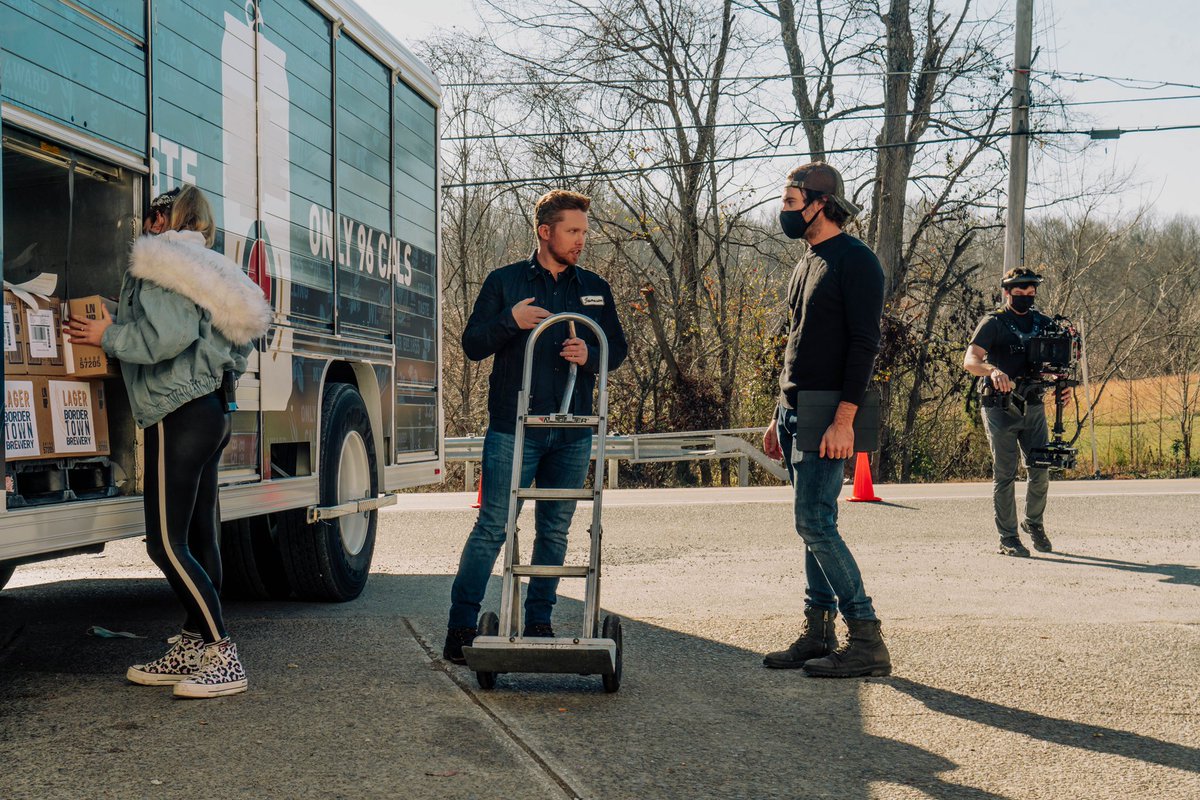 jamesonrodgers's tweet photo. Some behind the scenes shots from the Cold Beer Calling My Name video shoot. Comes out Tuesday and me and @lukecombs will be doing a YouTube chat at 8/7c. Y’all ready to see it?? https://t.co/7EmmDugTgg
