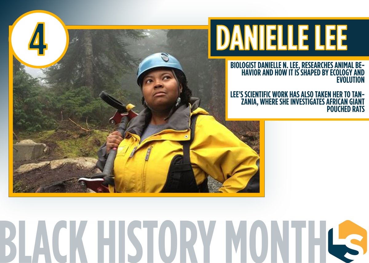 #4 Danielle Lee  @DNLee5 BiologistLee is a founder of the National Science and Technology News Service, a media advocacy group to increase interest in STEM and science news coverage within the African-American community.  #BHM    #ScienceIsDiversityMore:  https://www.livescience.com/amazing-black-scientists.html