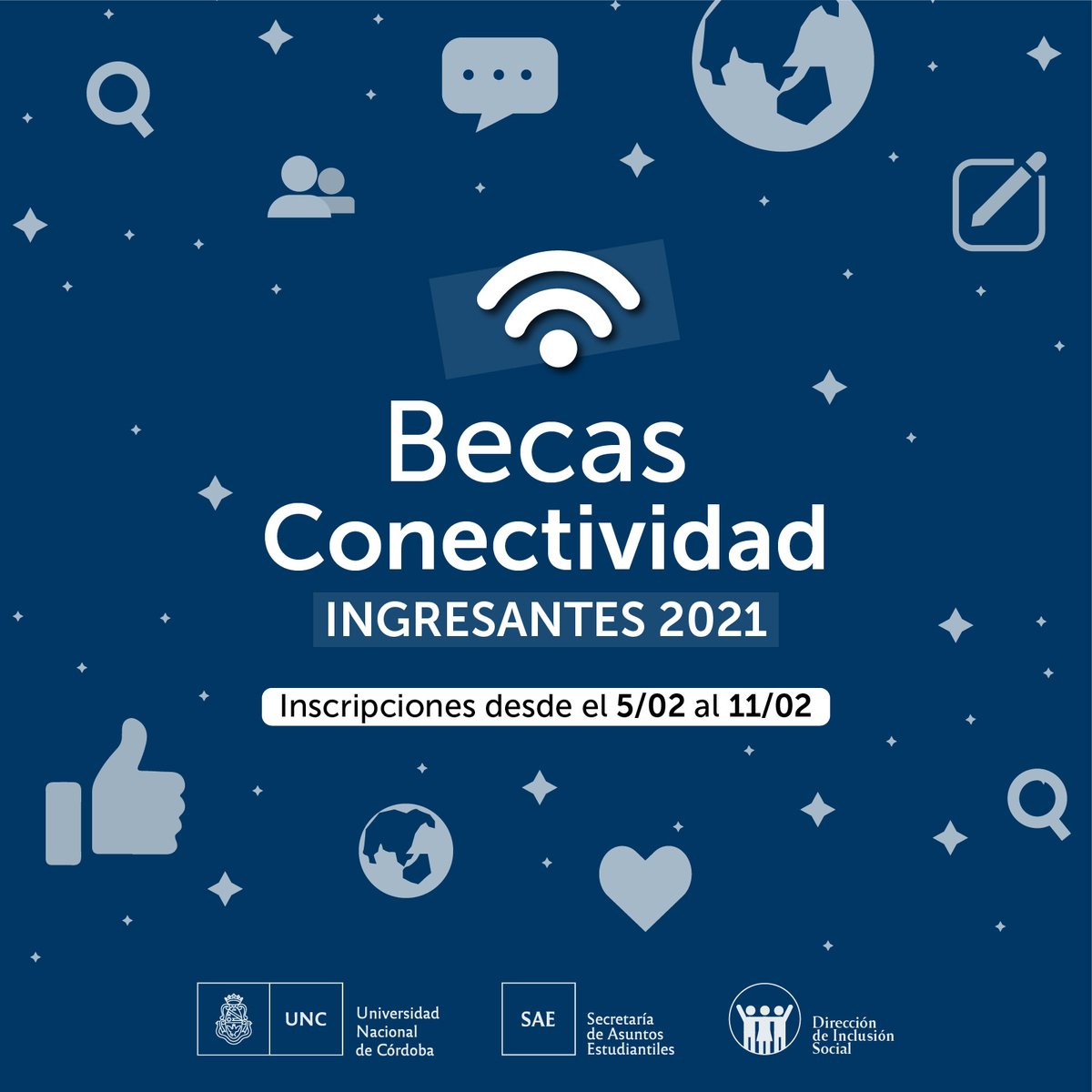 📣 #Becas de Conectividad para #Ingresantes2021: acceso gratuito al servicio de internet para los cursos de nivelación de todas las carreras de grado y pregrado de la <a href="/unc_cordoba/">UNC</a> y los Colegios Preuniversitarios.
👉🏼 Info e inscripciones: bit.ly/conectividad-i…