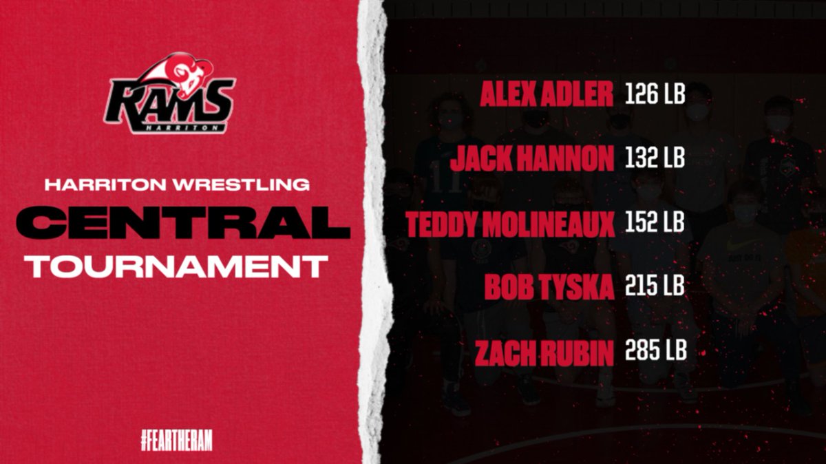 Central League Wrestling Championships- Saturday February 6th at Ridley HS
Session 1- 106-145 pound wrestlers- 8:30 AM
Session 2- 152-285 pound wrestlers- 1:00 PM

 ridleytv.com
