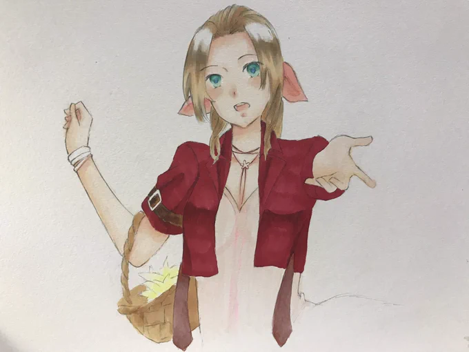 エアリスごめんよもっと可愛くかけるように頑張る……