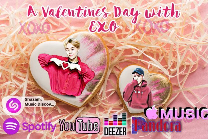 TeamAeriVote's tweet photo. 💖Valentines Day With EXO 💖

EXO-L yuk ikut streaming party untuk #Xiumin ❄️

Ini playlist yang bisa dipakai untuk streamingnya yaa 🥰👇🏻

🎬https://t.co/YuvN94S3XA https://t.co/TWEBmJFDO8

#EXO @weareoneEXO #XIUMIN https://t.co/gF0id0Dgph