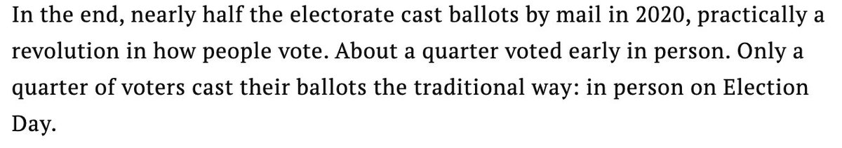 It's not a "rigged" conspiracy theory to point out that when voting procedures change so suddenly, the outcome of the election will change as well.