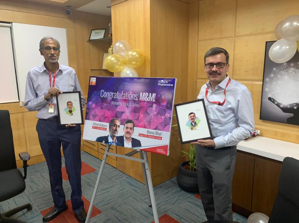 Congratulations "M&amp;M".. !

Delighted to welcome Milind Kulkarni back to <a href="/tech_mahindra/">Tech Mahindra</a> as CFO and proud to have Manoj Bhat take over his new role as Mahindra Group CFO