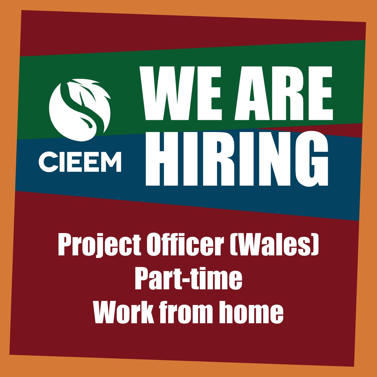 CIEEMnet's tweet photo. We are hiring! We're recruiting for a Project Officer for Wales. Come and help us build on the progress we are making in influence, networks, support and events. Please share with your networks in Wales. https://t.co/C7pcDebXXh https://t.co/phoFJu1ugF