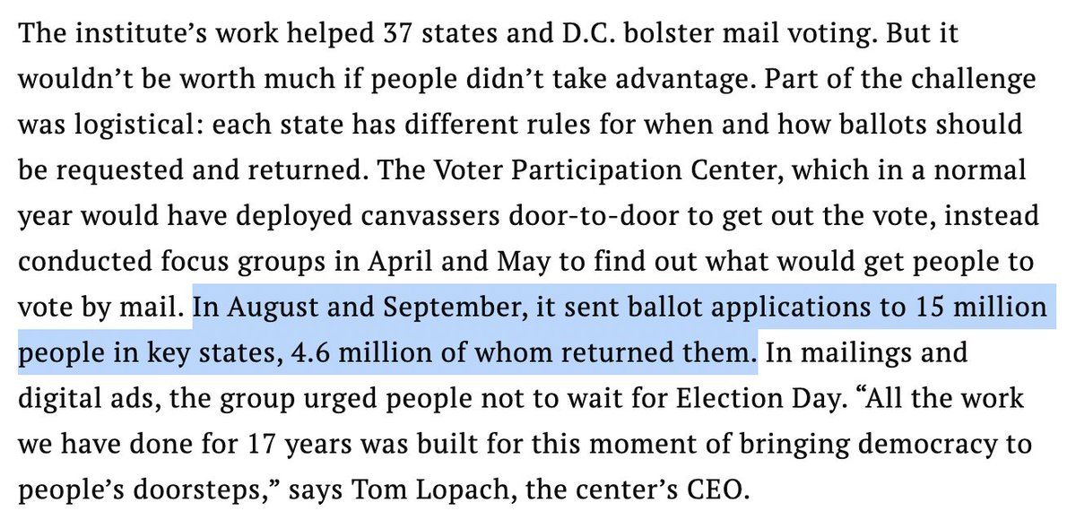 "15 million people in key states"Whatever this is, it's not a neutral "Everyone should vote" message. Who were the 15 million? How were they identified? What was their partisan affiliation?Because the group itself is openly not neutral:  https://en.wikipedia.org/wiki/The_Voter_Participation_Center