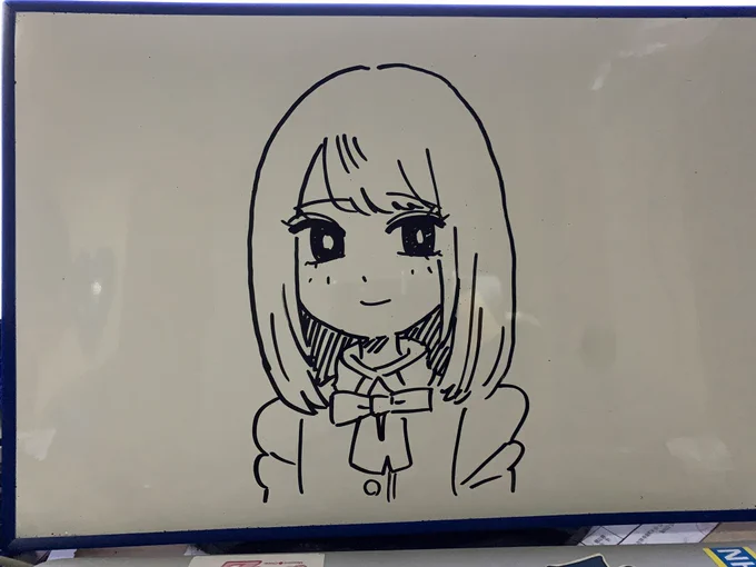 2分で描いた菜緒ちゃん。 
