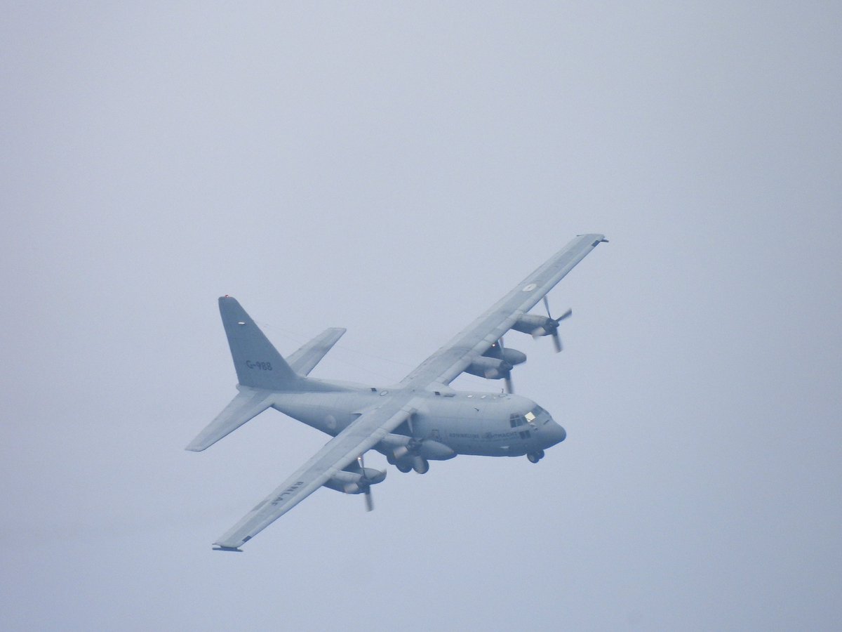 EHEH_Spotter's tweet photo. 🇳🇱Royal Netherlands Air Force Lockheed C-130H Hercules (G-988, #480C06) as Netherlands Air Force flight #ROGUE02 https://t.co/sqFdULwl35