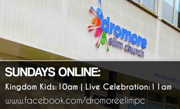 DromoreElim's tweet photo. This Sunday, join is on our facebook page at 10am &amp; 11am!

See you then!

#DEC #Online #Elim https://t.co/KLlagVjUDl