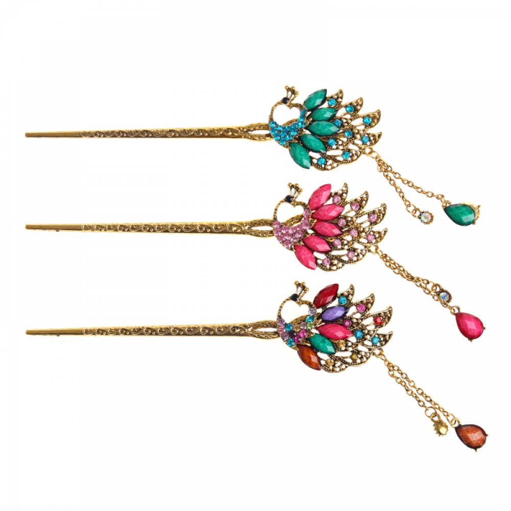 sinbadx33's tweet photo. #girl #look Bright Peacock Rhinestone Hair Pin https://t.co/QqkMG3fDEl