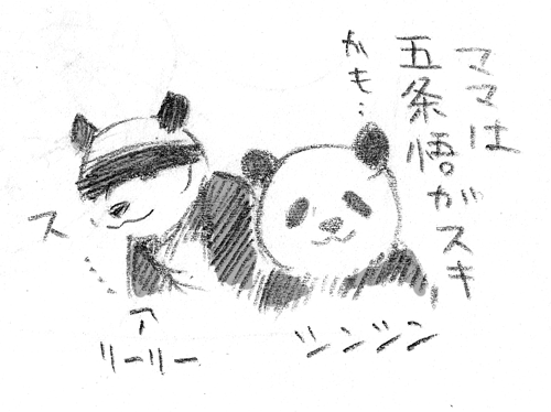 先週のじゅアニメでパンダ先輩に憧れゴリラ化するパンダ女子たち ナマコ 新刊 ひしパン 通販中の漫画