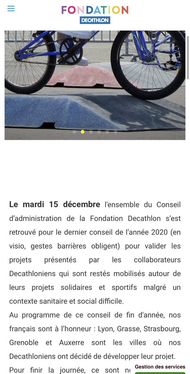 #Ufolep 89 mise à l’honneur sur le site de la #Fondation #Decathlon grâce au projet #ufostreet 89.

fondationdecathlon.com/news/conseil-d…

La fondation #accompagne de nombreux #projets dans l’élaboration d’actions d’utilité sociale auprès de public éloigné de la pratique physique et #sportive.