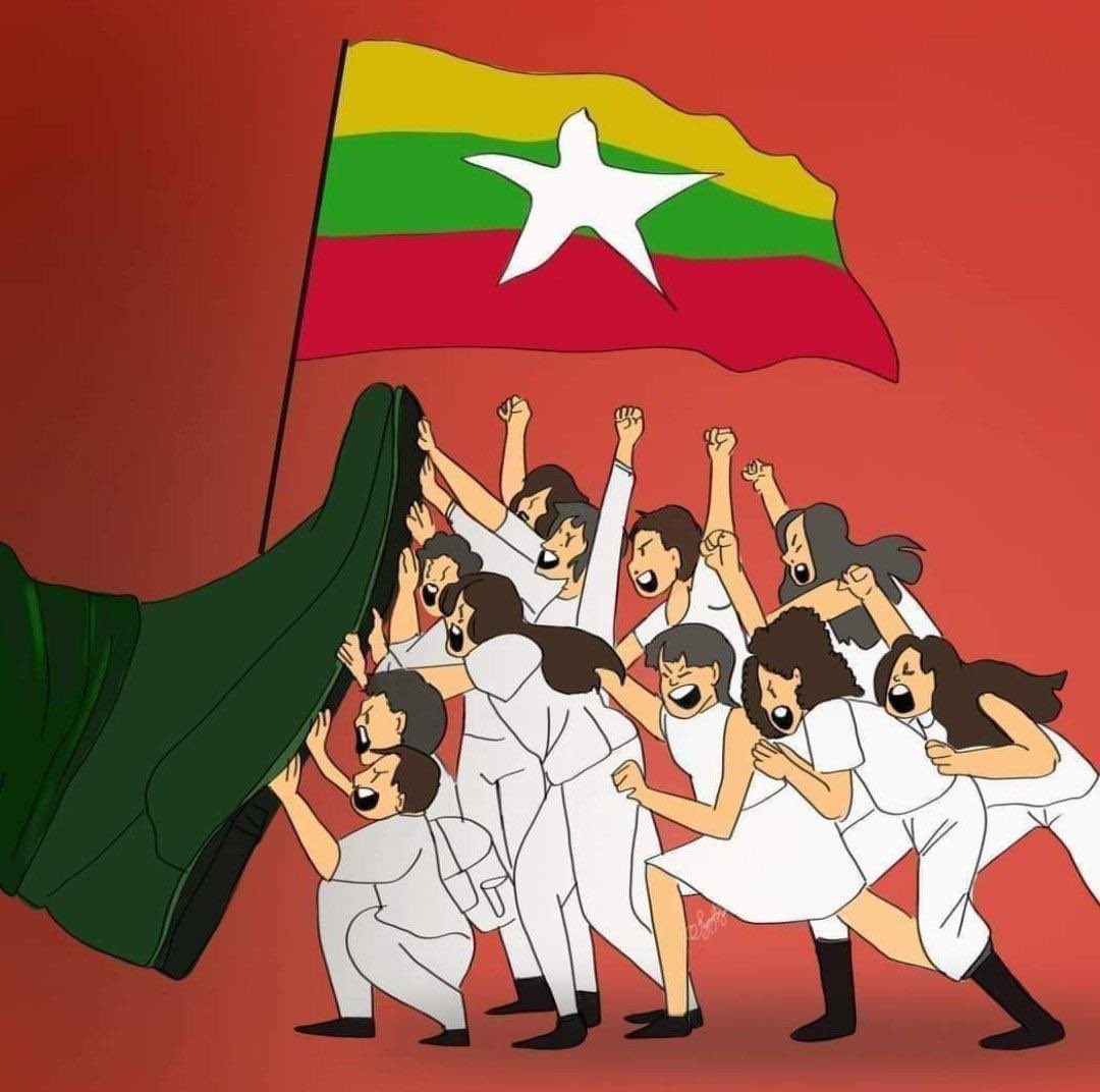 PhyoLayy7's tweet photo. FREEDOM FROM FEAR #HearTheVoiceOfMyanmar
#WeNeedDemocracy https://t.co/oy8Zqjkl3b