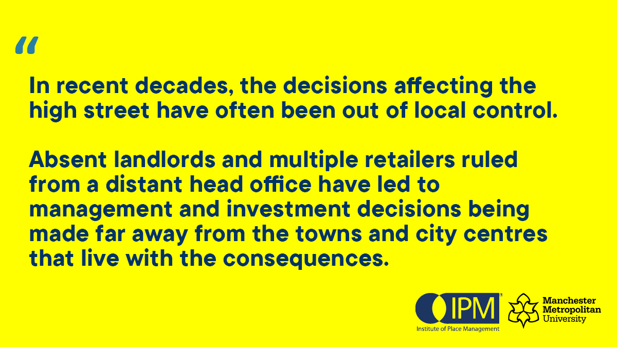 Does you town have an empty ex-BHS, Debenhams or Arcadia Group unit? How can we 'reclaim local control'?

Read <a href="/profcathyparker/">Cathy Parker MBE, SFIPM</a> @smartrsaga and @DrSDMillington: What to do with empty department stores and shopping centres' - in <a href="/ConversationUK/">The Conversation</a> 

theconversation.com/saving-the-hig…